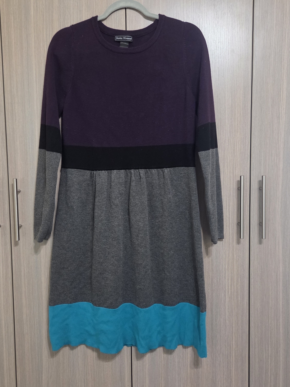 Jessica Howard Colorblock Sweater Dress